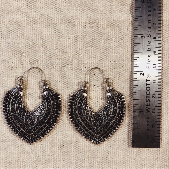 Silver Boho Earrings - Picture 3 of 3